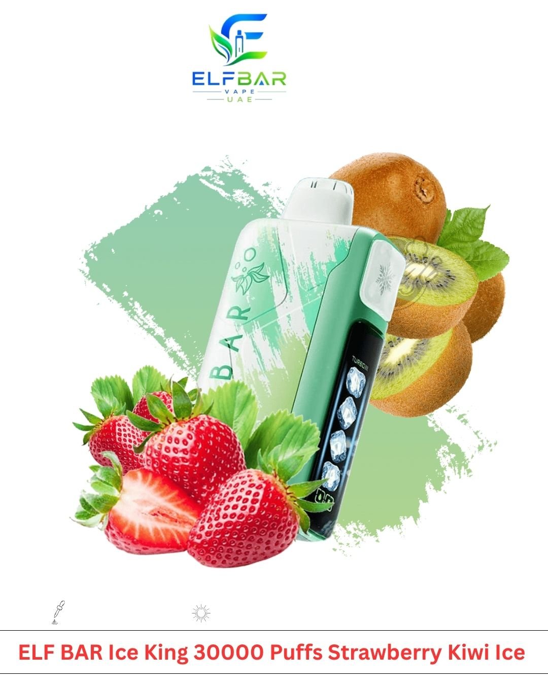 ELF BAR Ice King 30000 Puffs Strawberry Kiwi Ice ELF BAR Ice King 30000 Puffs Strawberry Kiwi Ice