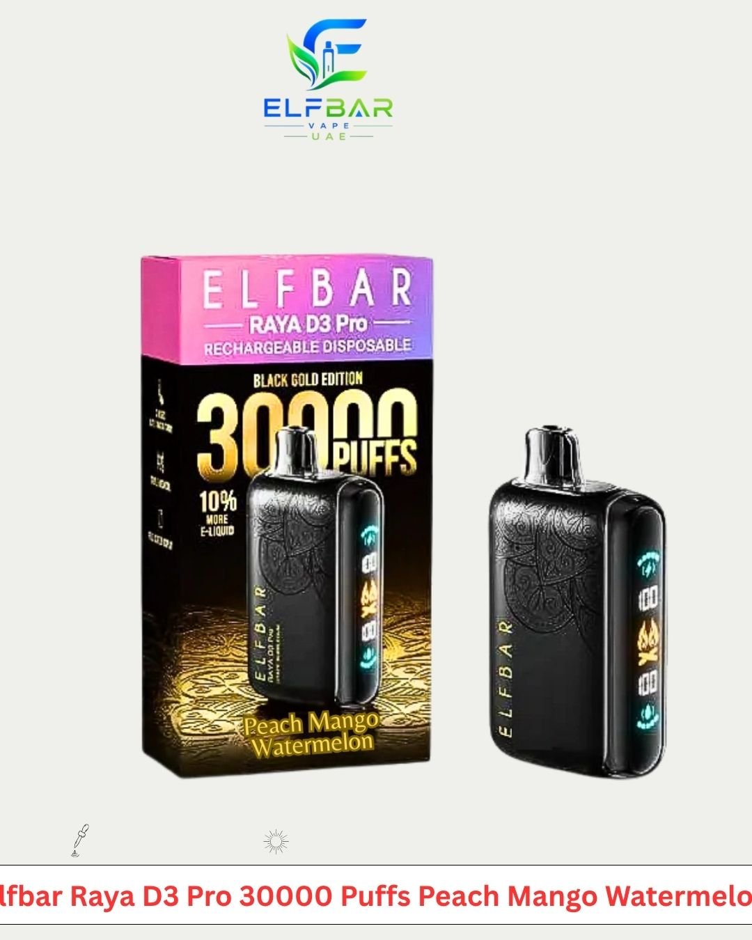 Elfbar Raya D3 Pro 30000 Puffs Peach Mango Watermelon