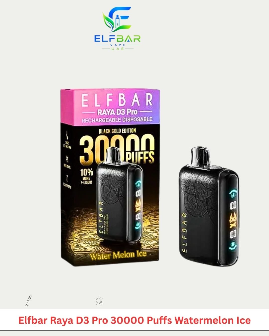 Elfbar Raya D3 Pro 30000 Puffs Watermelon Ice