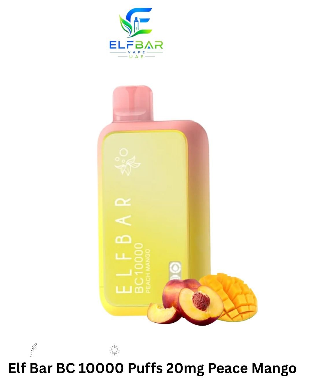 Elf Bar BC 10000 Puffs 20mg Peace Mango Elf Bar BC 10000 Puffs 20mg Peace Mango