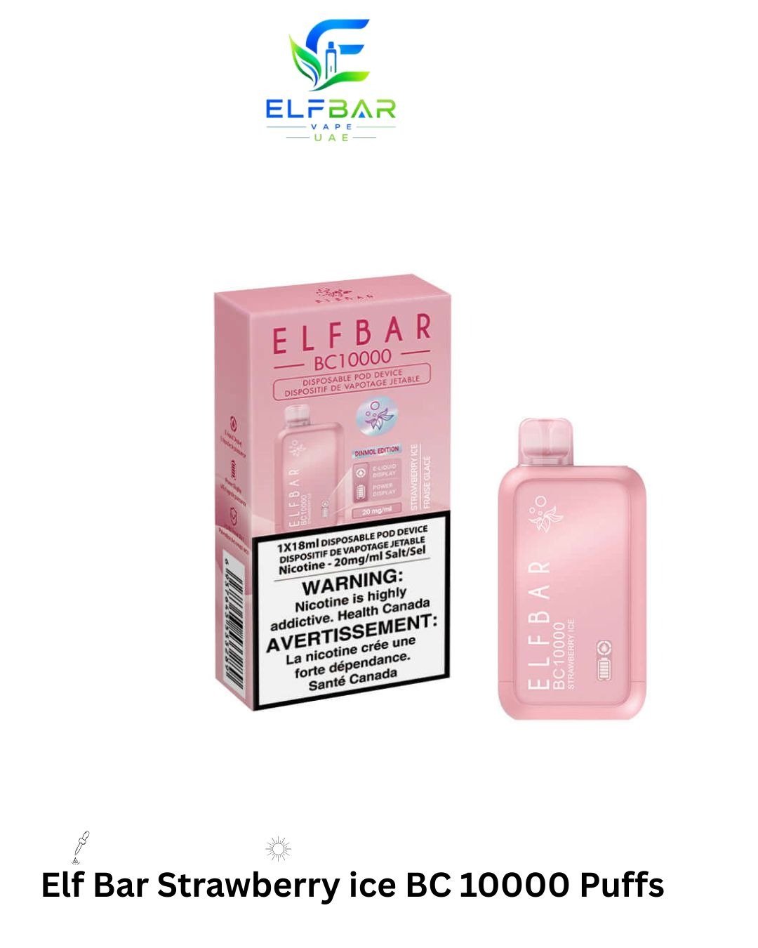 Elf Bar Strawberry ice BC 10000 Puffs 50mg Elf Bar Strawberry ice BC 10000 Puffs