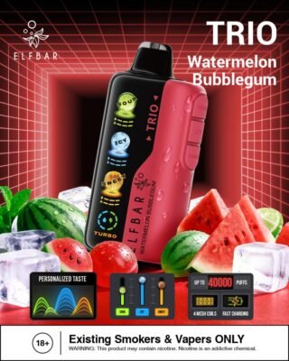 ELF BAR Trio 40000 Puffs Watermelon Bubblegum ELF BAR Trio 40000 Puffs Watermelon Bubblegum