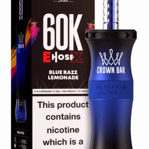 Al Fakher Crown Bar E Hose X 60000 Puffs Blue Razz Lemonade