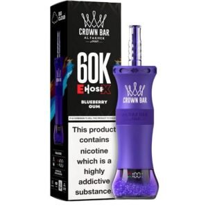 Al Fakher Crown Bar E Hose X 60000 Puffs Blueberry Gum