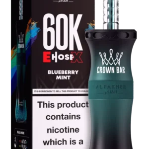 Al Fakher Crown Bar E Hose X 60000 Puffs Blueberry Mint