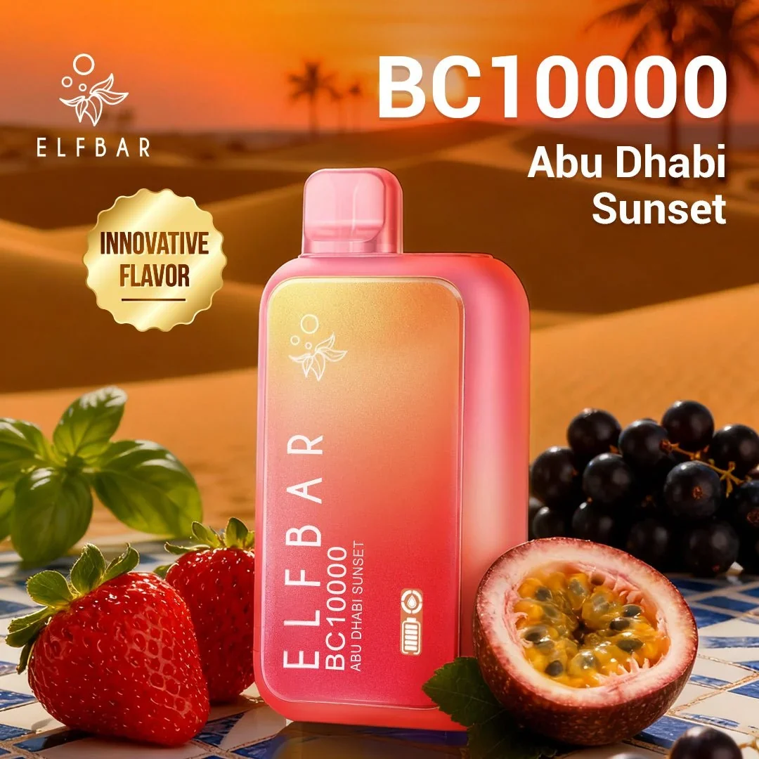 sunset elf bar flavor BC 10000 Puffs 20mg Abu Dhabi in Dubai UAE 10k Flavor:Frozen Watermelon Pink & Blue Geek