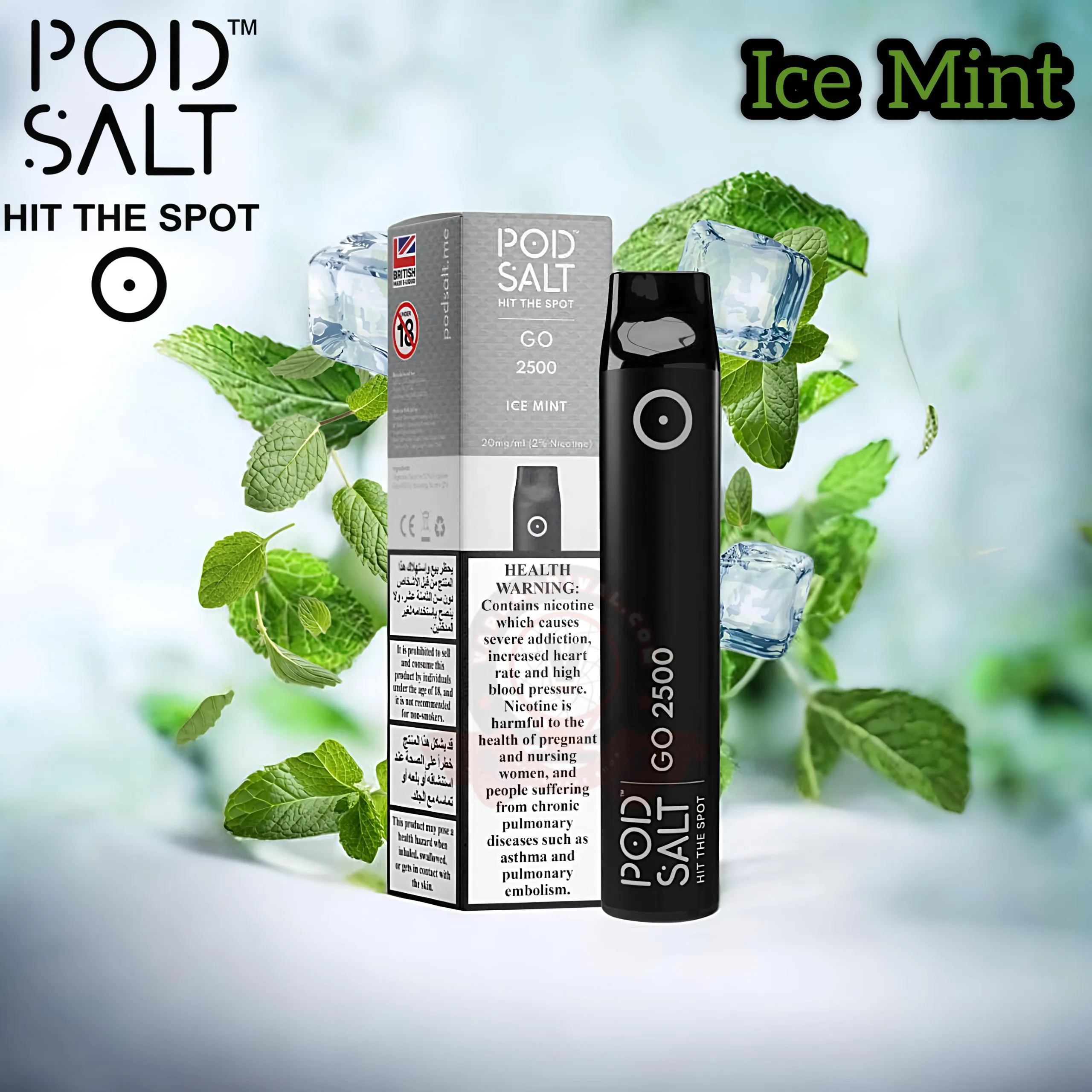 Pod Salt Go 2500 Puffs Ice Mint Pod Salt Go 2500 Puffs Ice Mint