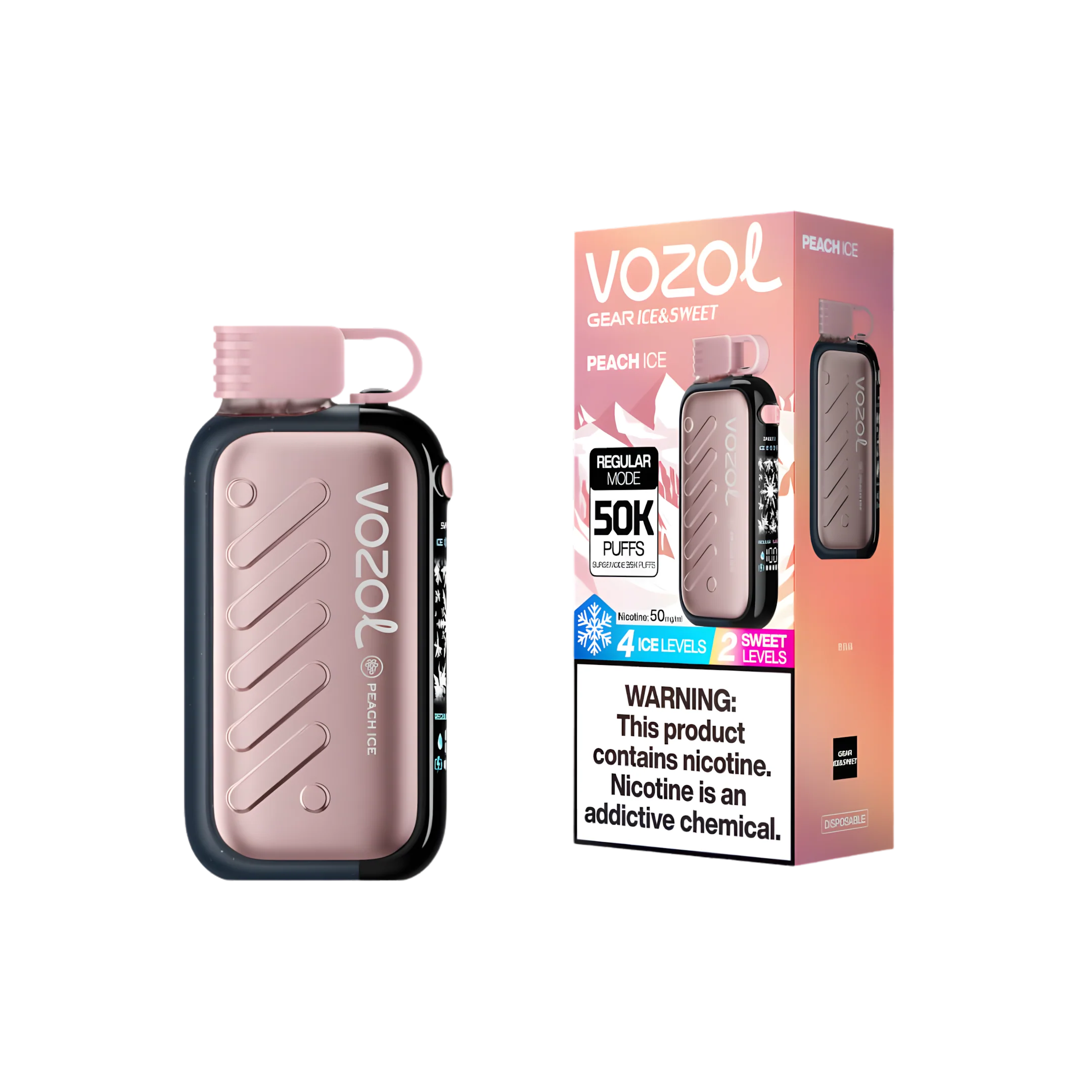 Vozol Gear Ice & Sweet 50000 Puffs Peach ice Vozol Gear Ice & Sweet 50000 Puffs Peach ice